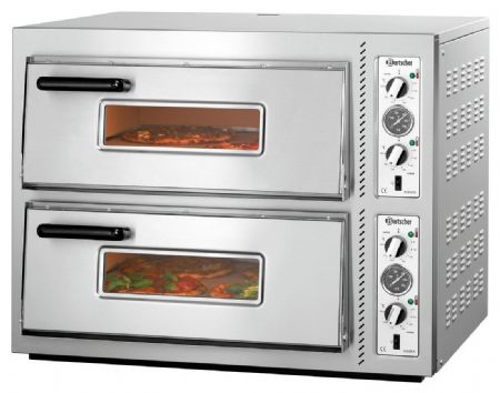Four à Pizzas professionnel électrique NT 622VS double chambre pour 8 pizzas de 30 cm - Bartscher - 2002094