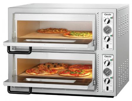 Four à Pizzas professionnel électrique NT 622 Triphasé 2 chambres 8 pizzas Ø 30 cm - Bartscher - 2002095