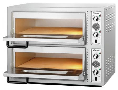 Four à Pizzas professionnel électrique NT 622 Triphasé 2 chambres 8 pizzas Ø 30 cm - Bartscher - 2002095