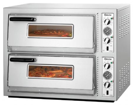 Four à Pizzas professionnel électrique NT 622 Triphasé 2 chambres 8 pizzas Ø 30 cm - Bartscher - 2002095