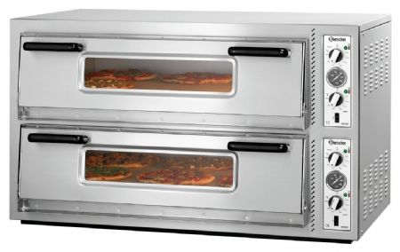 Four à Pizzas professionnel électrique NT 921 double chambre 12 pizzas 30 cm - Bartscher - 2002121