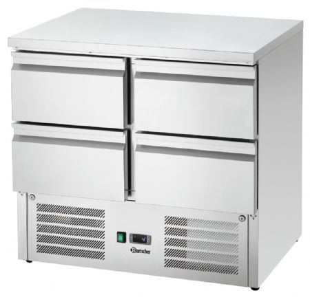 Table desserte réfrigérée Mini 900S4 4 tiroirs positifs capacité 180 L - Bartscher - 200282