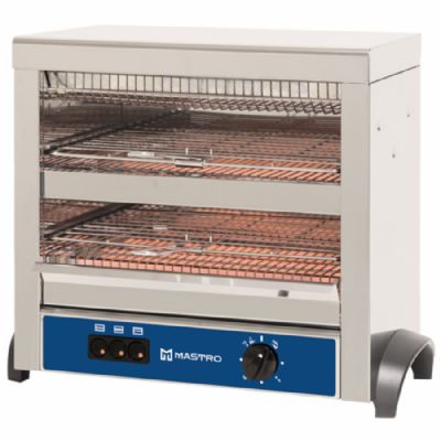 Toasteur lectrique en inox 2 niveaux puissance 3 kW 305 x 525 x 445 mm