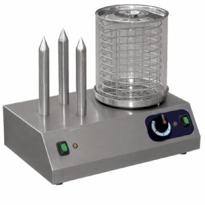 chauffe-saucisses avec conteneur en pyrex et 3 plots chauffe-pain, capacité 40 saucisses chauffe-saucisses avec conteneur en pyrex et 3 plots chauffe-pain, capacité 40 saucisses