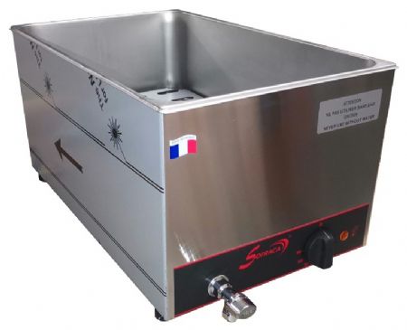 Bain-marie professionnel à poser cuve GN 1/1 avec robinet de vidange - Sofraca - 21142