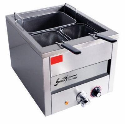 Cuiseur  ptes lectrique de table avec robinet de vidange 1 Cuve 15 litres avec 3 paniers ( 1x1/2 et 2x1/4)