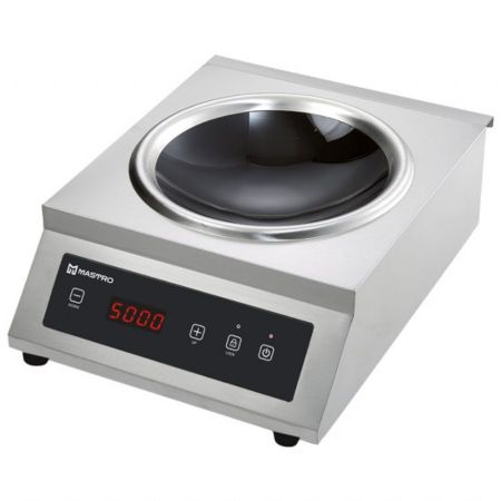 Wok à poser induction de table Ø 330 mm 5 kW Triphasé - Virtus - 2151S