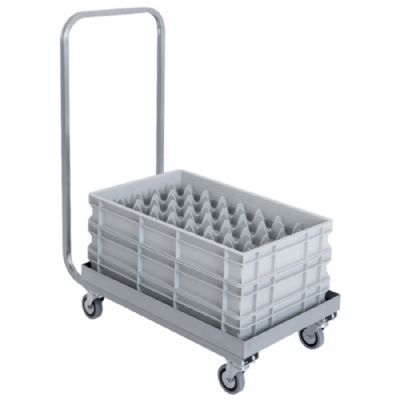 Chariot pour paniers lave-vaisselle avec poignée 600x400 mm Chariot pour paniers lave-vaisselle avec poignée 600x400 mm
