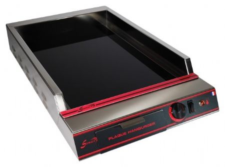 Plaque à snacker professionnelle Monophasé à poser vitrocéramique lisse 2500 W - Sofraca - 23132S