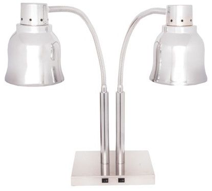 Lampe chauffante professionnelle double 500 W chromée - Sofraca - 240002B
