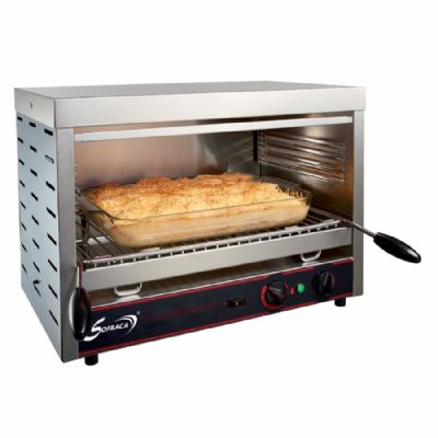 Salamandre lectrique ferme en vitrocramique rglale en hauteur  - 560x500x400 mm