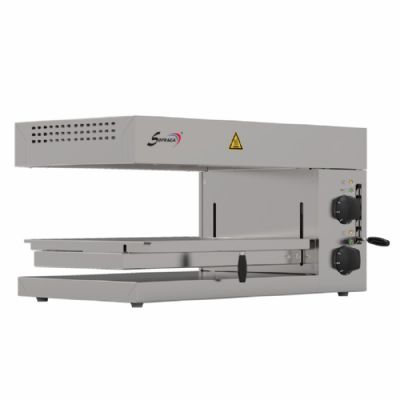 Salamandre gaz bouteille L75 avec base mobile 2 zones de chauffe - grille 575x400 mm