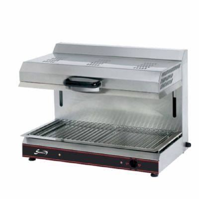 Salamandre lectrique  plafond mobile et resistances blindes 2 zones de chauffe - grille 740x375mm