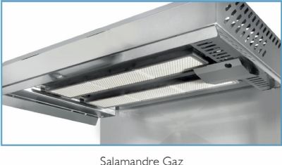 Salamandre gaz bouteille  plafond fixe 2 zones de chauffe - grille 740x375 mm
