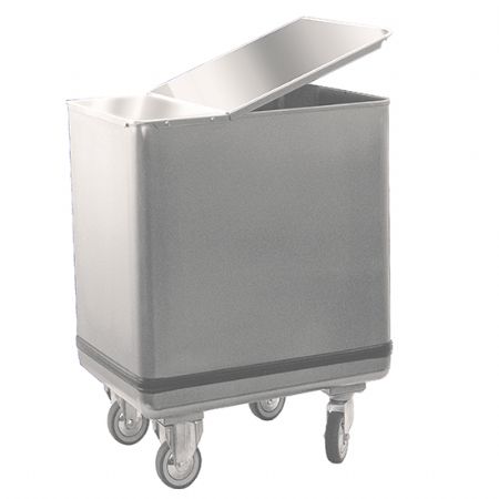 Trmie  farine avec couvercle en inox - 195 litres
