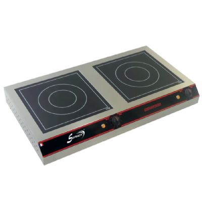 Plaque  induction lectrique  poser 2 feux 250mm diametre - 2x 2,1kW