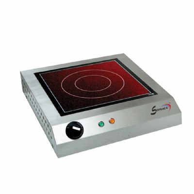 Rchaud lectrique vitrocramique 1 zone de chauffe 272x272 mm avec detecteur de prsence