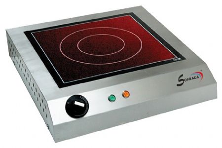 Réchaud professionnel vitrocéramique Monophasé 1 feu 3500 W - Sofraca - 27102D Réchaud professionnel vitrocéramique Monophasé 1 feu 3500 W - Sofraca - 27102D