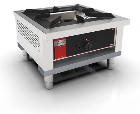 Réchaud gaz 1 feu 14 kW avec grille fonte réversible - Sofraca - 27116-2