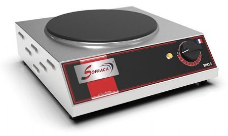 Cuisinière professionnelle 1 feu 3 kW Monophasé - Sofraca - 27142-2