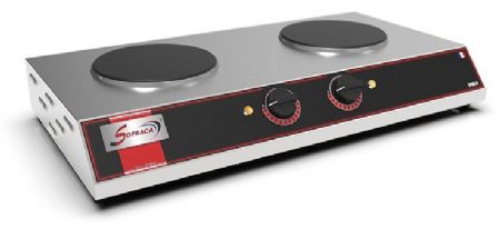 Réchaud électrique professionnel 2 plaques rondes 4 kW - Sofraca - 27152-2