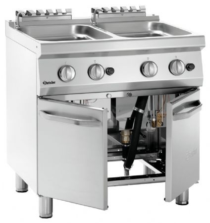 Cuiseur à pâte pro profondeur 700 gaz 700, L800, 2x24L - Bartscher - 2853101