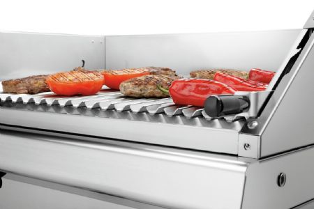 Gril à pierre de lave 700VR G180 Gaz sur pied 800x700x850 mm - Bartscher - 2856311