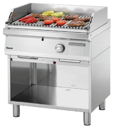 Gril à pierre de lave 700VR G180 Gaz sur pied 800x700x850 mm - Bartscher - 2856311