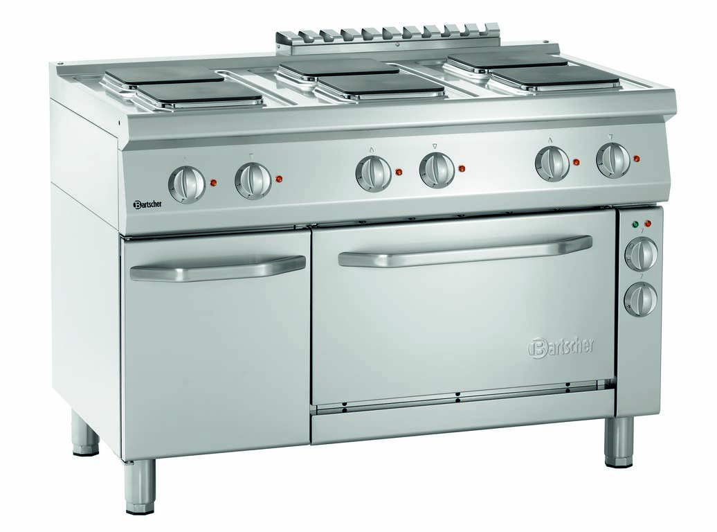 Cuisinière à gaz sur four électrique professionnel - Bartscher