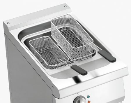 Friteuse professionnelle profondeur 700, L400, 15L, sur pied, Triphasé, 1 cuve, 15 litres, 15 kW - Bartscher - 286917