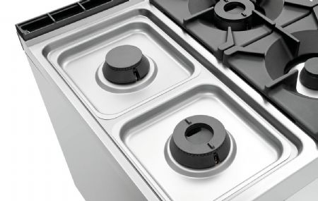 Fourneau profondeur 900 électrique,4 foyers,four électrique2/1GN - Bartscher - 2952271