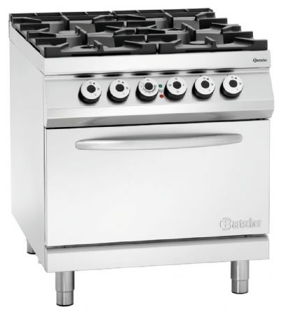 Fourneau profondeur 900 électrique,4 foyers,four électrique2/1GN - Bartscher - 2952271