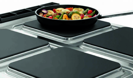 Fourneau 4 plaques de cuissons sur meuble ouvert - 800x900x900 mm
