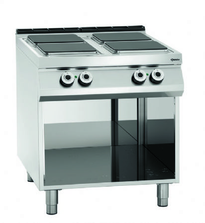 Fourneau 4 plaques de cuissons sur meuble ouvert - 800x900x900 mm