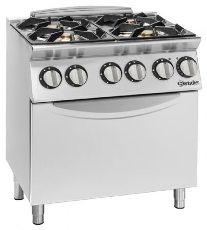 Plaque de cuisson professionnelle gaz sur four avec 4 brûleurs et puissance 32 kW - Bartscher - 2992271