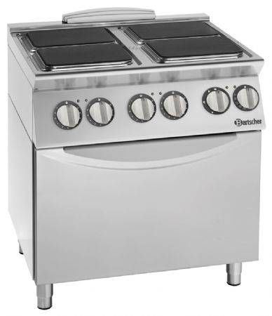 Fourneau électrique professionnel Triphasé 22,2 kW sur four 4 plaques - Bartscher - 299325
