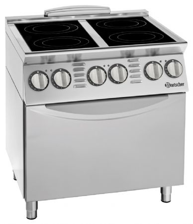 Fourneau électrique professionnel sur four 4 zones de cuisson 17,2 kW - Bartscher - 299431
