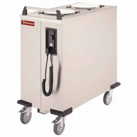 Chauffe assiette Chariot 2 piles Ø 260-310 mm 110-120 assiettes thermostat 30-120°C - Diamond - 2THN-MS310 Chauffe assiette Chariot 2 piles Ø 260-310 mm 110-120 assiettes thermostat 30-120°C - Diamond - 2THN-MS310