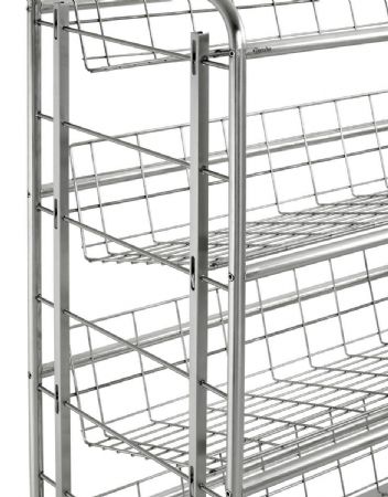 Chariot à bacs à boissons TGK400 4 étagères grillagées 8 caisses standard 400x300 mm et capacité de charge 120 kg - Bartscher - 300084