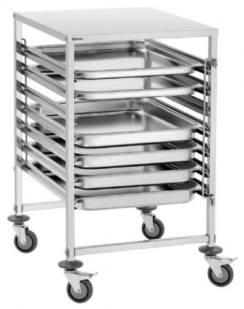 Chariot Porte assiette Gastronorm AGN700-2/1 7 plateaux 655x740x1010 mm - Bartscher - 300093
