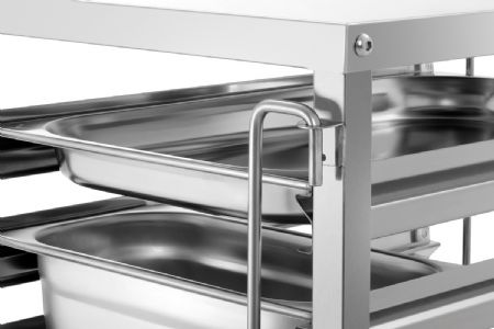 Chariot de rangement professionnel en inox GN - Bartscher - 300192