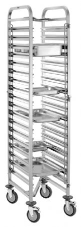 Chariot de rangement professionnel en inox GN - Bartscher - 300195