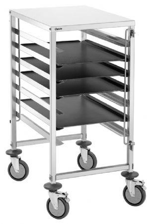 Chariot professionnel en inox pour norme EU 600x400 - Bartscher - 300197