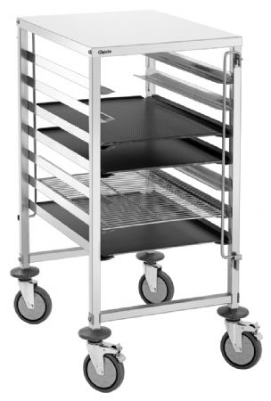 Chariot professionnel en inox pour norme EU 600x400 - Bartscher - 300197
