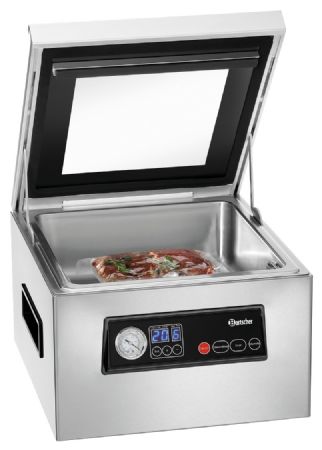 Machine Sous Vide K 300/60L avec couvercle en verre et manomètre - 375x440x271 mm - Bartscher - 300747