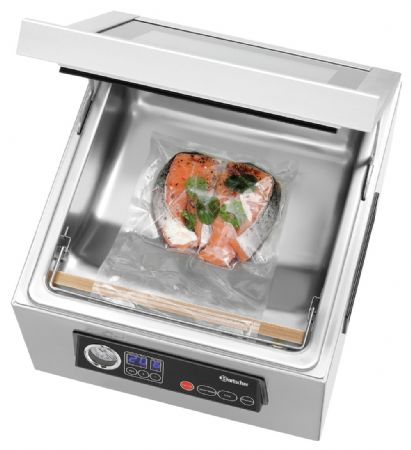 Machine Sous Vide K 300/60L avec couvercle en verre et manomètre - 375x440x271 mm - Bartscher - 300747