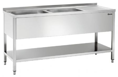 Plonge Inox laverie 700, L1600 2bass. GA - Bartscher - 306300