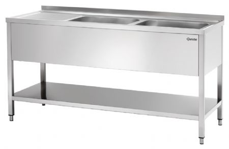 Plonge Inox laverie 700, L1600 2bass. DR - Bartscher - 306600