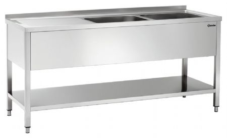 Plonge Inox laverie 700, L1800 2bass. DR - Bartscher - 306610