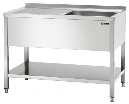 Plonge Inox laverie 700, L1200 bass. DR - Bartscher - 306620
